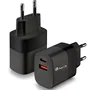 NGS Cargador de Pared BUD45W 45W Dual USB-C y USB-A Negro